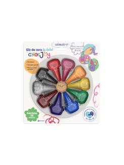 GIZ DE CERA ENCAIXA NO DEDO 10 CORES - COLOR JOY - 10225 - CX 12 - LEO E LEO