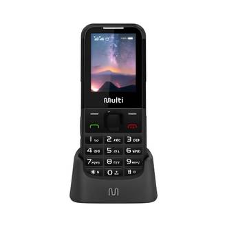 CELULAR VITA 4G DUAL P9225 C/BASE - BOTAO SOS/CAM/LAN/BT - PRETO - UN - MULTILASER