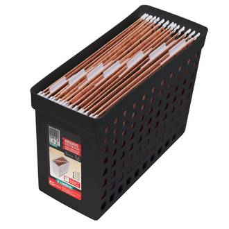 CAIXA ARQUIVO ESTREITO C/ FURO SEM TAMPA - OR70022 - PRETO - UN - ORDENE