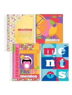 CADERNO UNIV CAPA DURA 1X1 80FLS - MENTOS - UN - JANDAIA