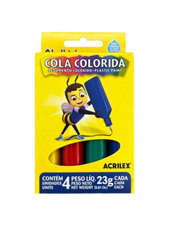 COLA COLORIDA 4 CORES 23G CADA - UN - ACRILEX