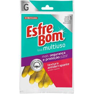 LUVA LATEX MULTIUSO TAM G - BTN13000G - AMARELA - UN - BETTANIN