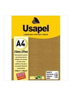 PAPEL KRAFT A4 50FLS - 180G - NATURAL - 25016 - UN - USAPEL