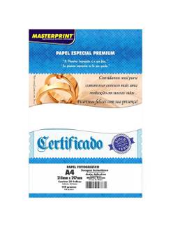PAPEL MATTE ADESIVO 20FLS - 180G - 302010048 - UN - MASTERPRINT