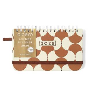 AGENDA ESPIRAL BOSSA NOVA 16X9- PLANNER BOEMIA CARAMELO - UN - CICERO