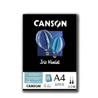PAPEL IRIS VIVALDE A4 25FLS - 185G - PRETO - UN - CANSON