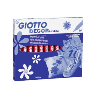 CANETA PARA TECIDO AGIOTO DECOR TEXTIL - 4954 - VERMELHO - CX 12 - GIOTTO