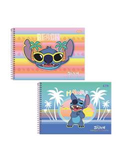 CADERNO UNIV CAPA DURA 1X1 80FLS - STITCH - PCT 4 - FORONI