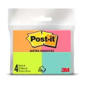 POST IT NOTAS ADESIVA 653 200F - 38X50 - C/4 TROPICAL - UN - 3M