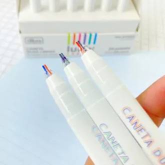 CANETA DUAS LINHAS LUNIX SORTIDOS - UN - TILIBRA