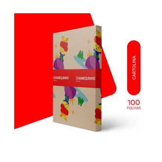 PAPEL CARTOLINA CHAMEQUINHO 50X66 - 120G - AMARELO - PCT 100 - CHAMEX