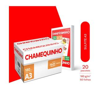 PAPEL CHAMEQUINHO 180G 50FLS - A3 - CX 20 - CHAMEX