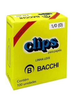 CLIPS GALVANIZADO N.1/0 C/100 - UN - BACCHI