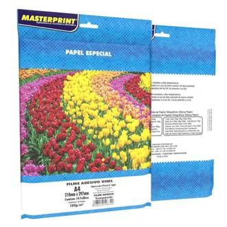PAPEL FILME ADESIVO 150G 10FL A4 / SEMITRANSP - 302020010 - UN - MASTERPRINT