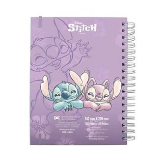 CADERNO ARGOLADO MINI 10X1 80FLS - 5377 - STITCH - UN - DAC